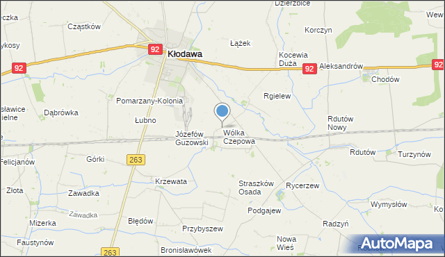 mapa Wólka Czepowa, Wólka Czepowa na mapie Targeo